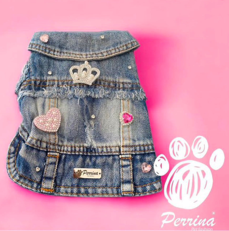 Chaleco Denim Princesa Bordado