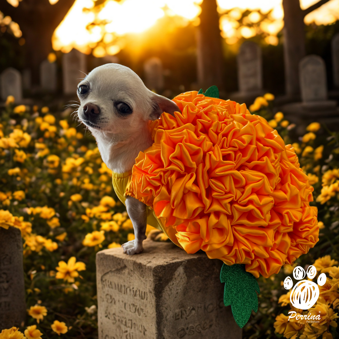 Disfraz de flor de cempasúchil / día de muertos