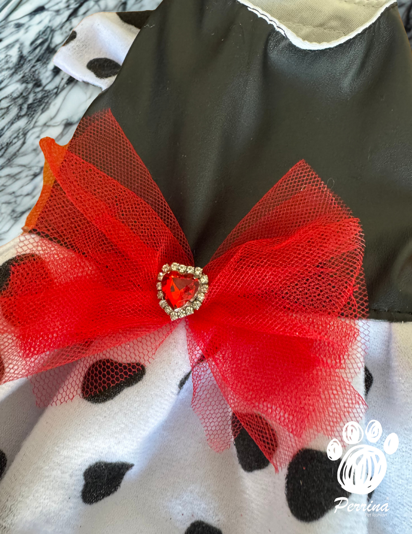 PERRINA DISFRAZ DE CRUELLA PARA PERRO Y GATO TODAS LAS TALLAS