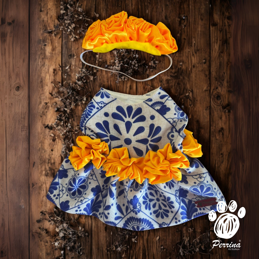 PERRINA DISFRAZ DE TALAVERA PARA PERRO Y GATO TODAS LAS TALLAS