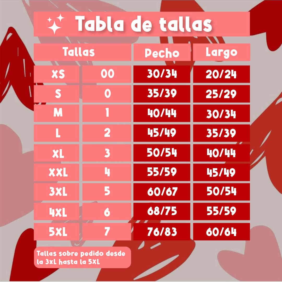 PERRINA chaleco denim con corazones rojos y brillitos para Mascota Perro y Gato, razas chicas medianas y grandes