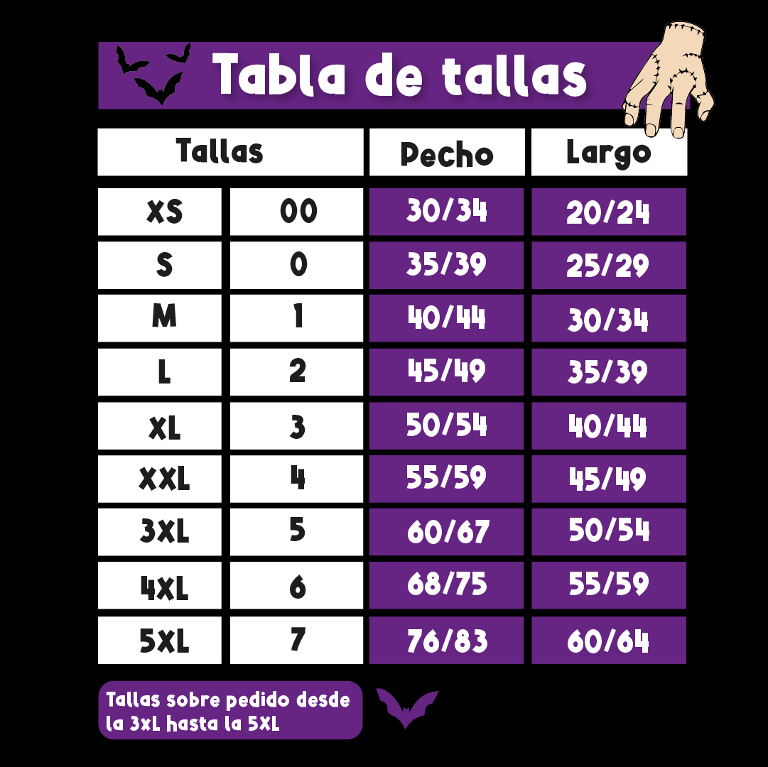 PERRINA DISFRAZ DE MERLINA PARA PERRO Y GATO TODAS LAS TALLAS