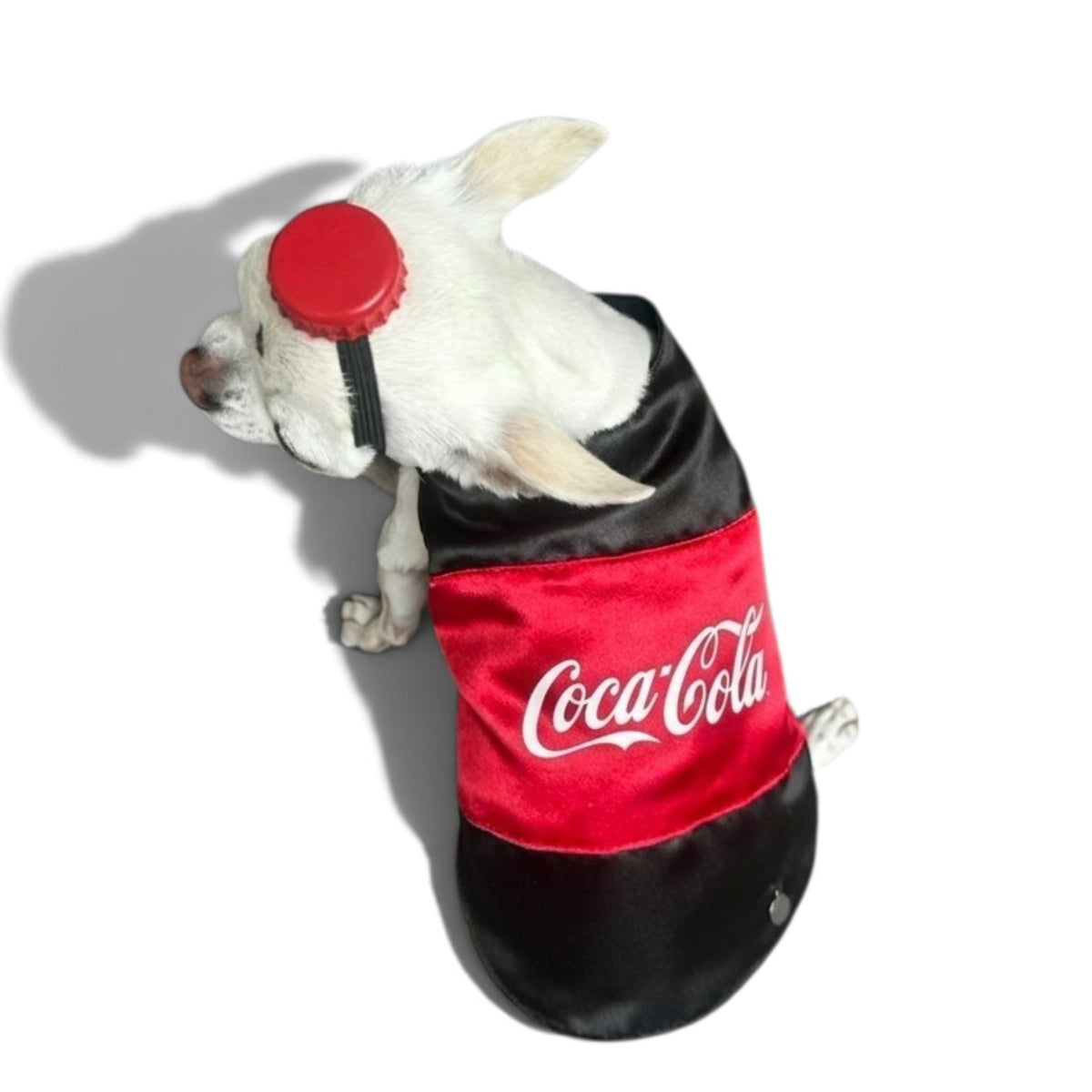 PERRINA disfraz Coca cola para perros y gatos, razas chicas medianas y grandes