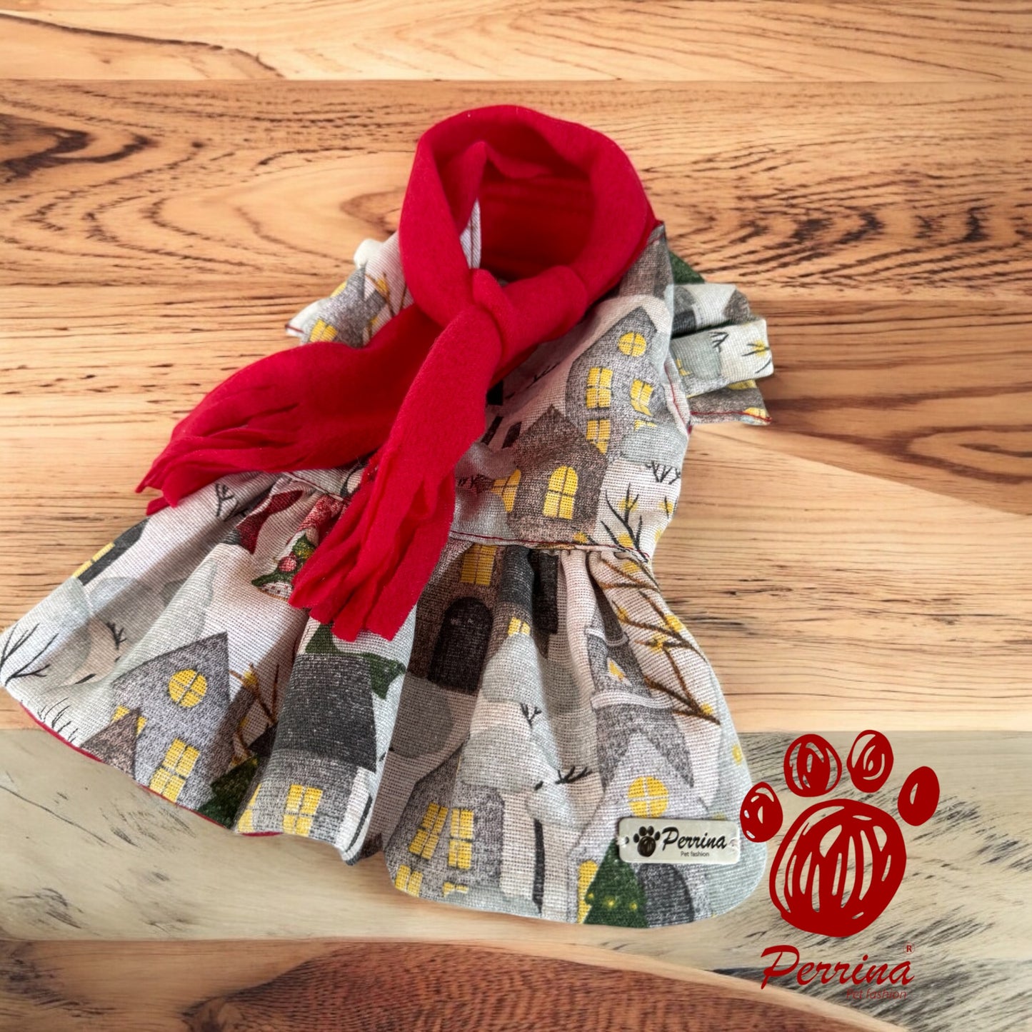 Vestido Villa Navidad con Forro Interno de Polar