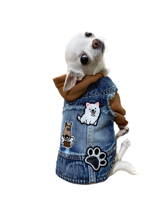 Chaleco Denim Puppies + Hoddie