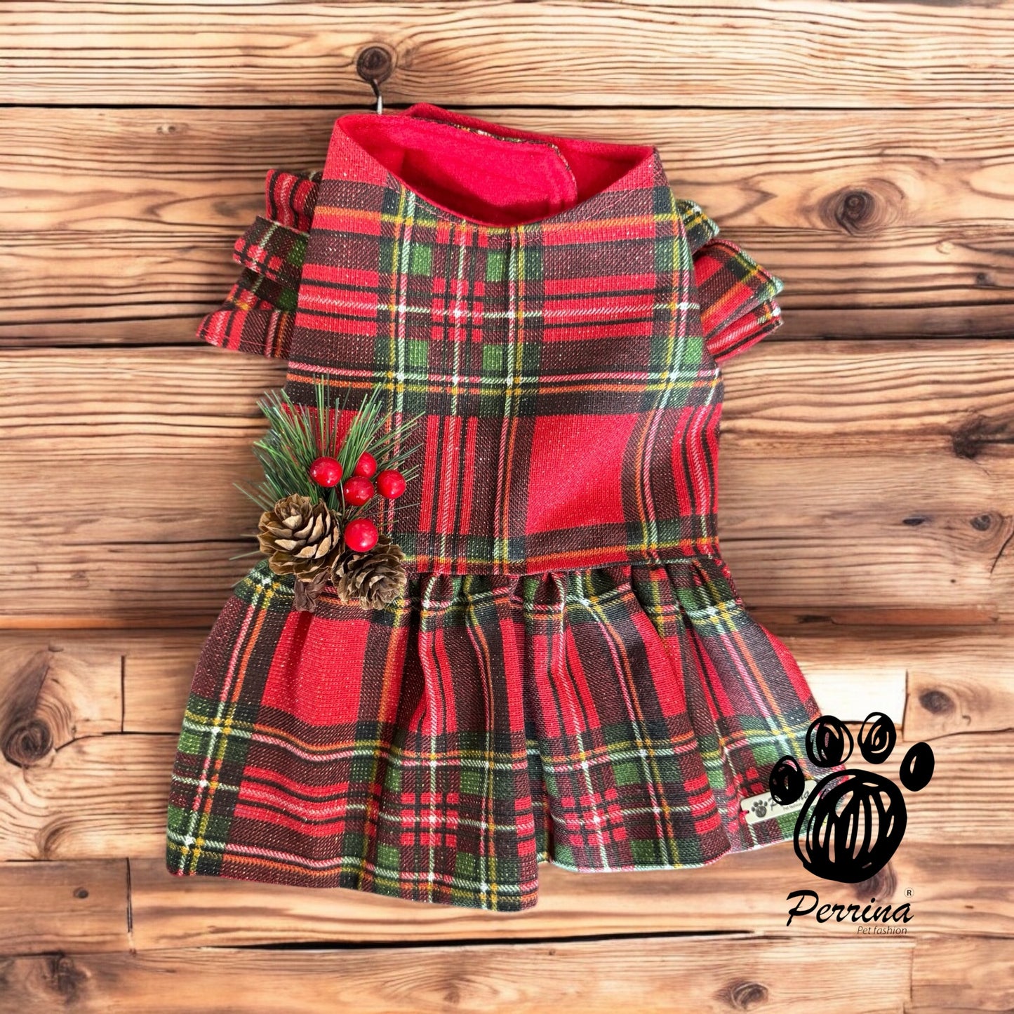 Vestido Abrigo Escocés Navidad