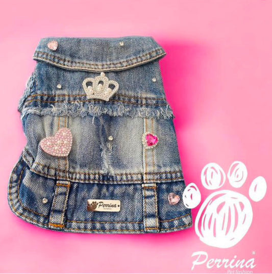 Chaleco Denim Princesa Bordado