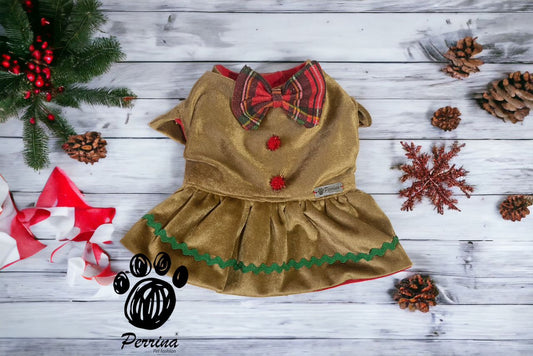Vestido Jengibre con Forro de Polar Cálido