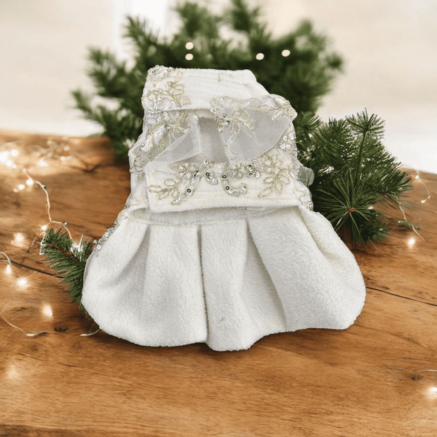PERRINA vestido con bayas decorativas navideño para Mascotas, razas chicas medianas y grandes, perros y gatos