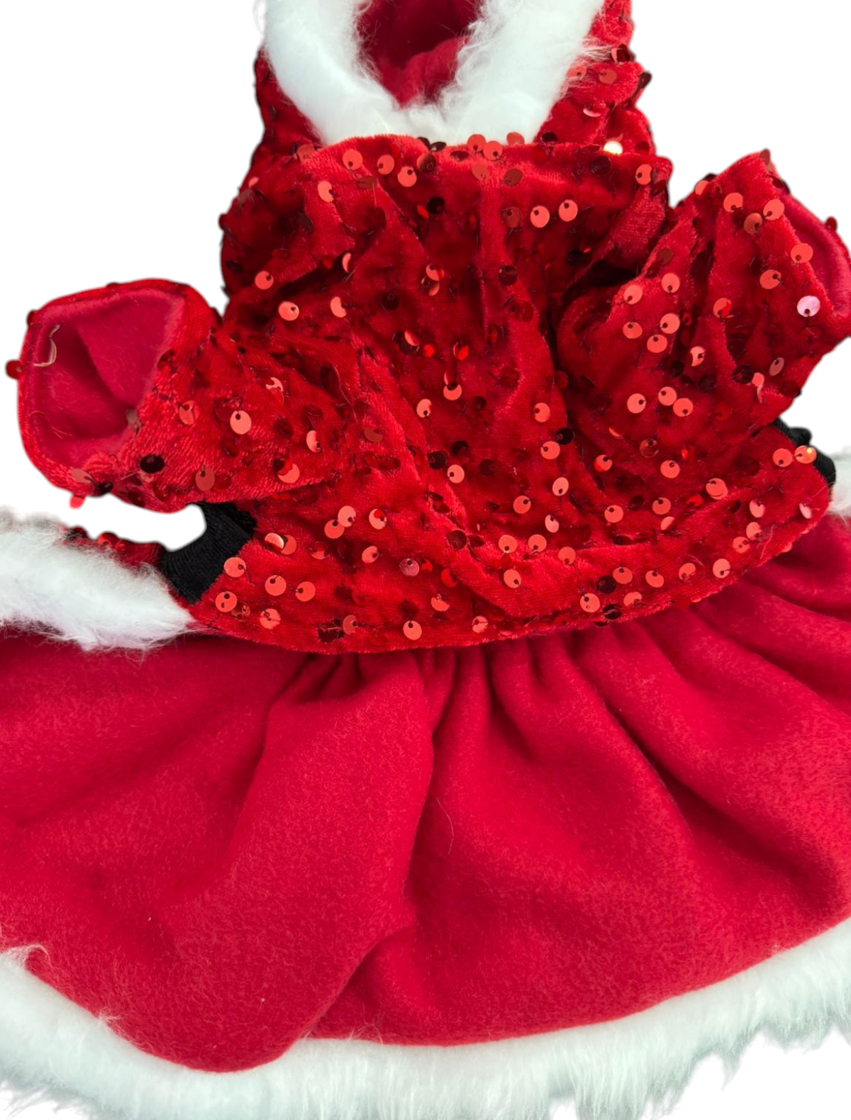 PERRINA vestido de Santa Clous con lentejuela para, perros y gatos razas chicas medianas y grandes