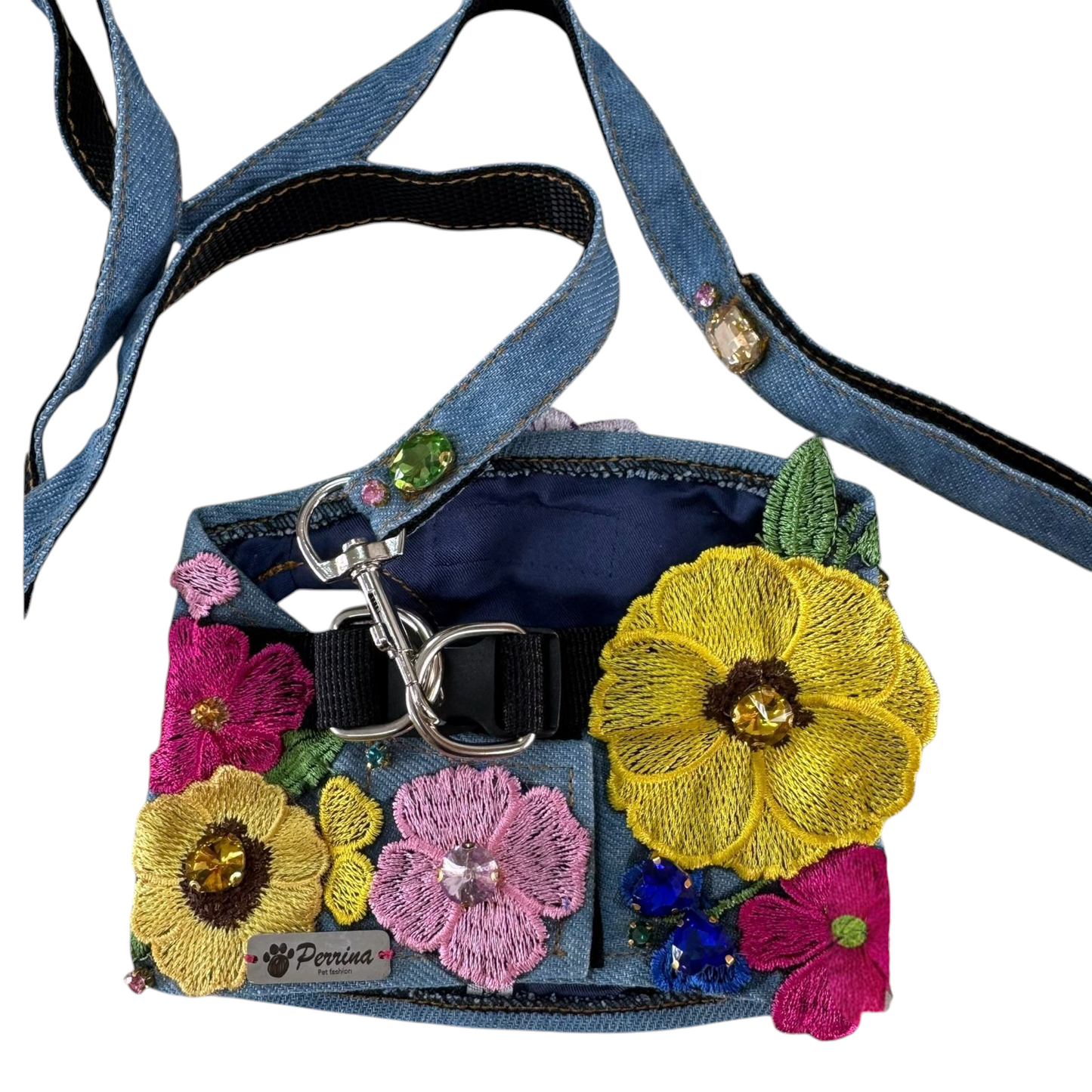 PERRINA arnés floral para mascotas razas chicas medianas y grandes de