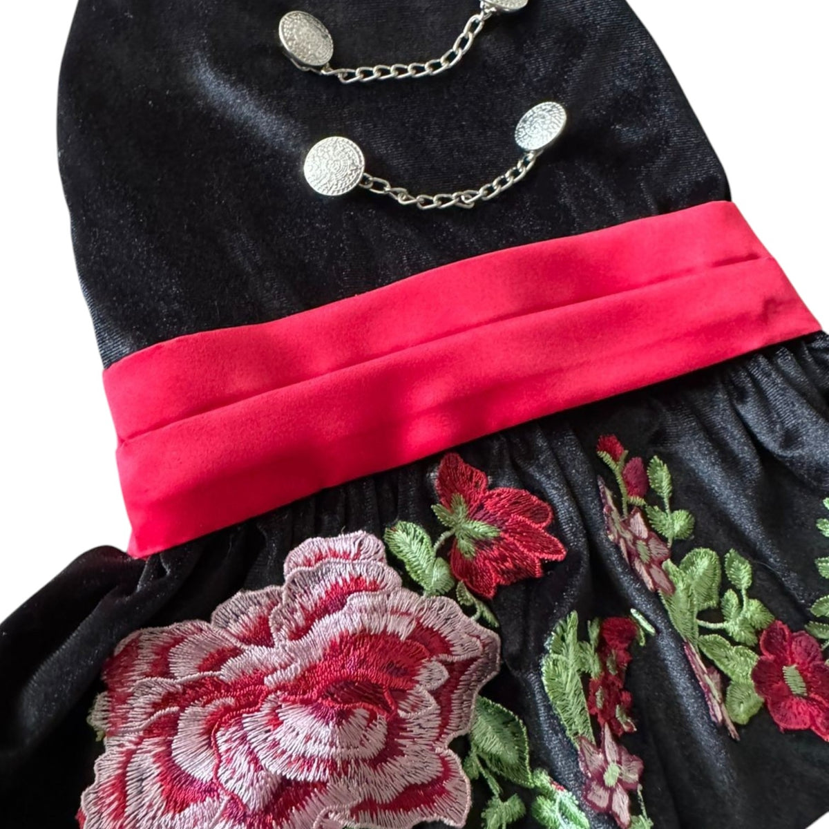 Perrina vestido estilo charro con herrajes para mascotas perros y gatos razas chicas medianas y grandes