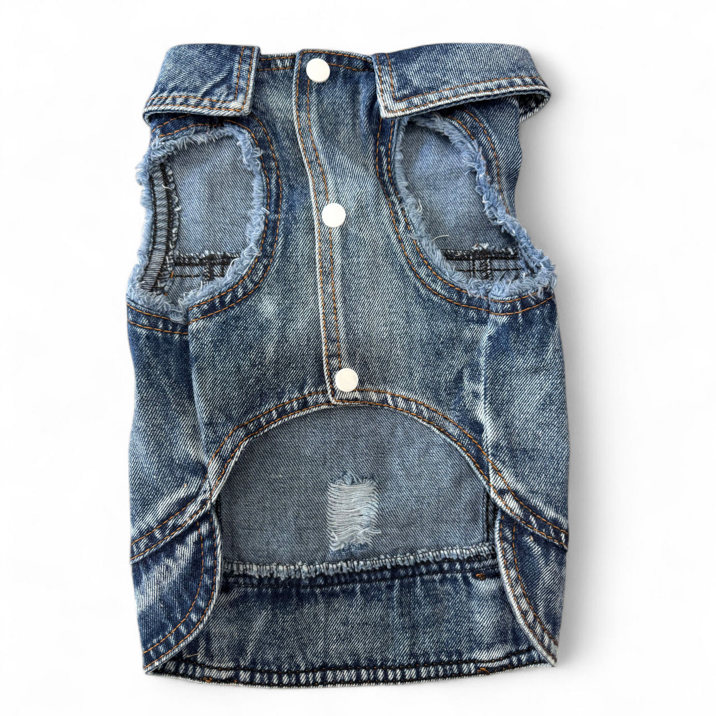 PERRINA chaleco denim con flores de distintos colores para perros y gatos razas chicas medianas y grandes