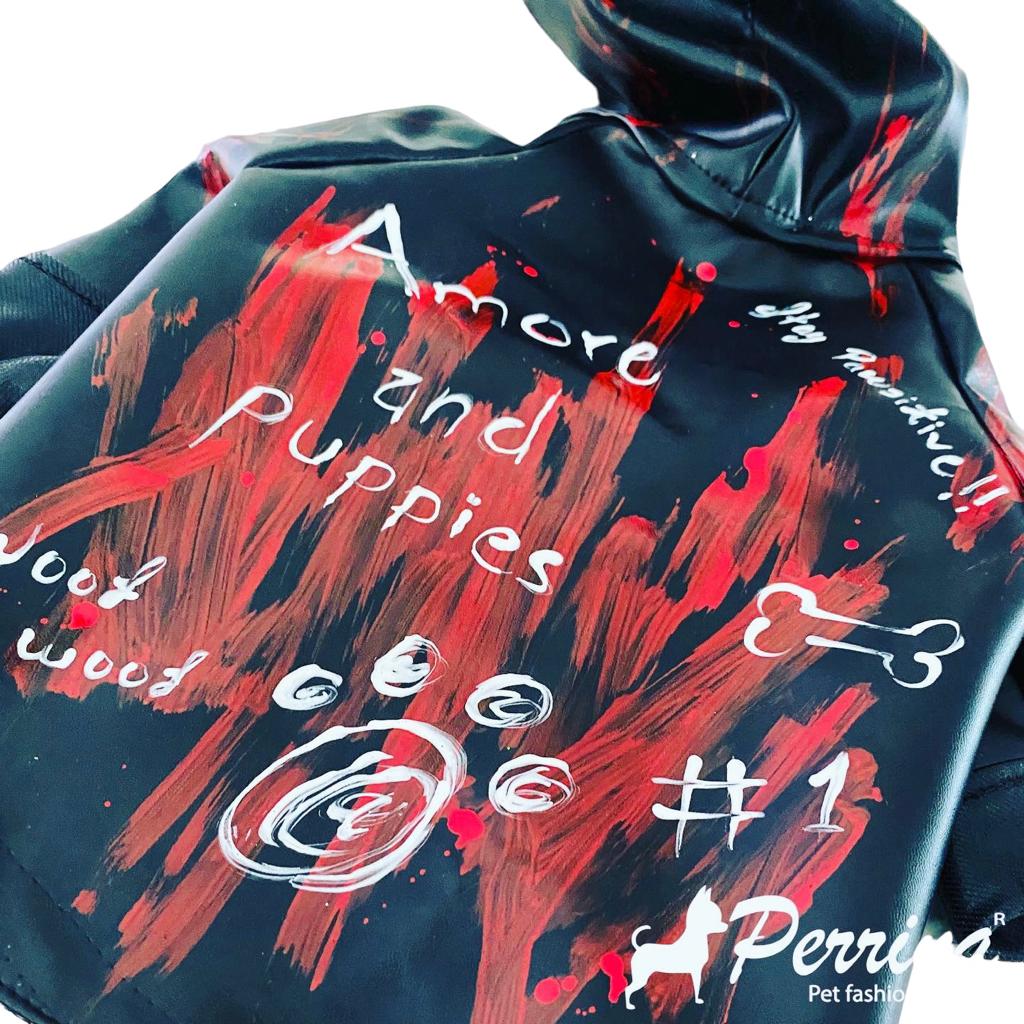 HOODIE PAINTED RED