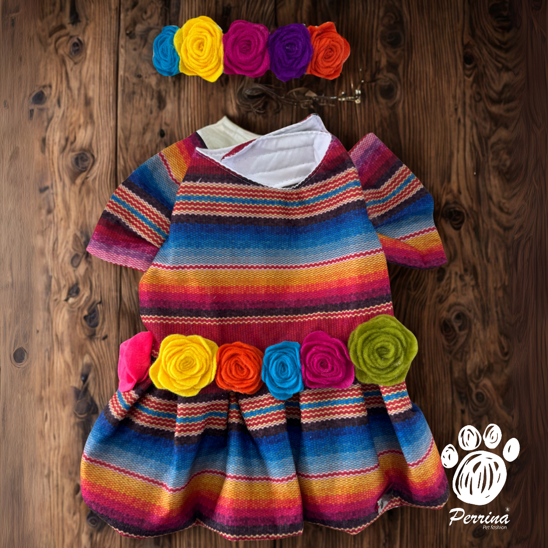 PERRINA VESTIDO DE ZARAPE PARA PERRO Y GATO TODAS LAS TALLAS