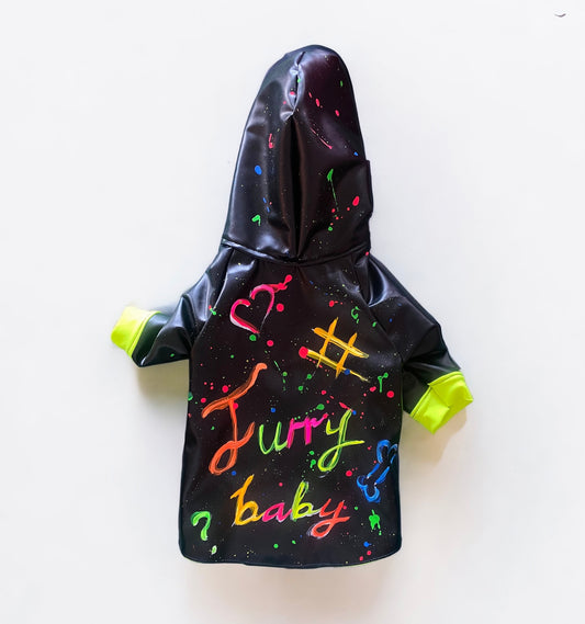 HOODIE PAINTED MULTI NEON