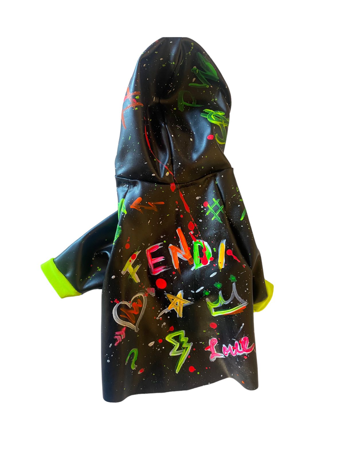 HOODIE PAINTED MULTI NEON